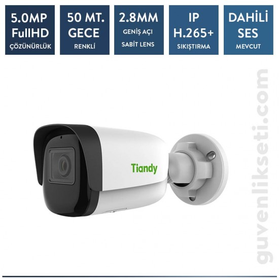 Tiandy TC-C35WS 5 MP SESLİ Starlight IP Bullet Kamera